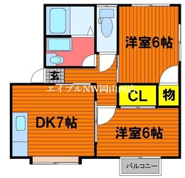 サンライフヒラタⅠの物件間取画像